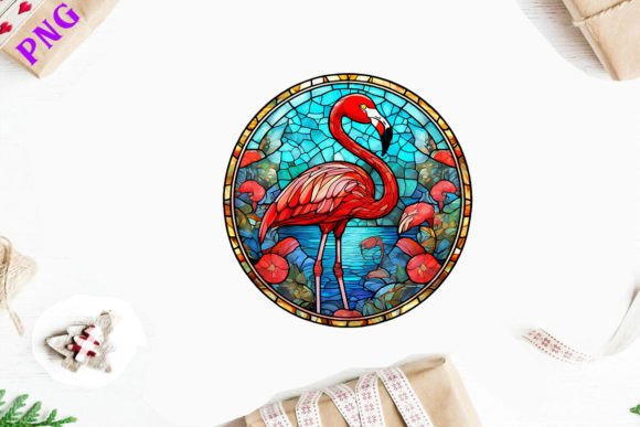 Download Stained Glass Flamingo Sublimation Art - Premium Resources
