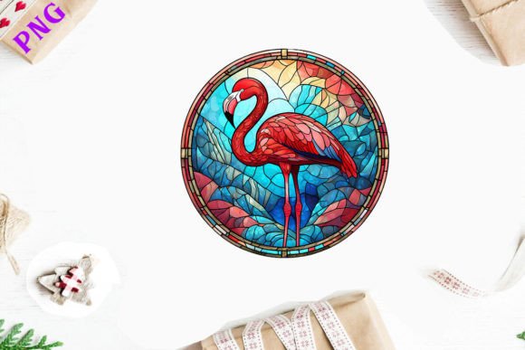 Download Stained Glass Flamingo Sublimation Art - Premium Resources