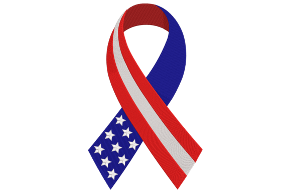 Download American Flag Ribbon Embroidery Design - American flag ribbon Collection