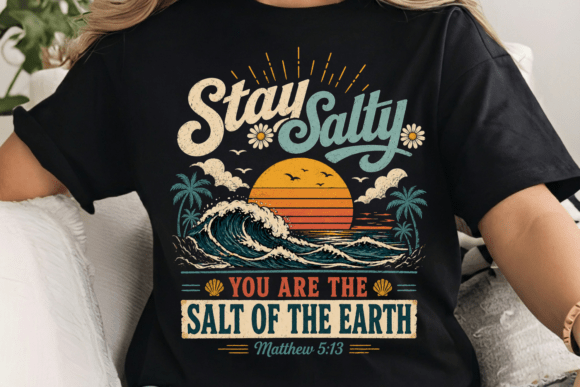 Download Stay Salty Christian Beach Design PNG - Beach design Collection