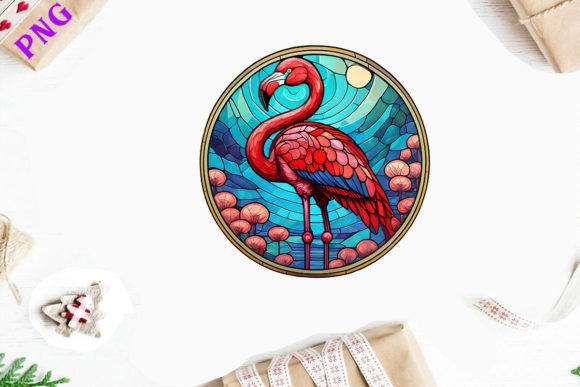 Download Stained Glass Flamingo Sublimation Art - Premium Resources