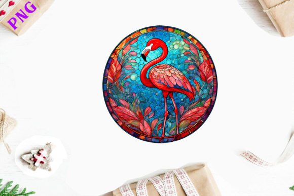 Download Stained Glass Flamingo Sublimation Art - Premium Resources