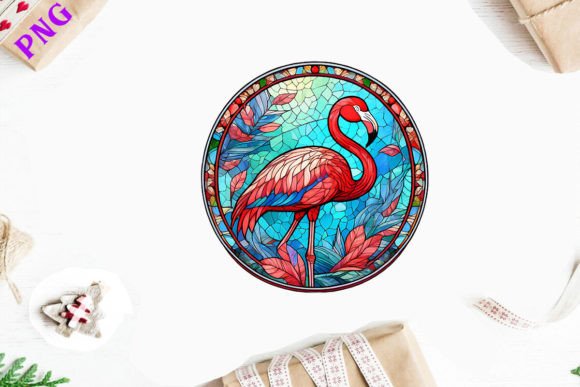 Download Stained Glass Flamingo Sublimation Art - Premium Resources